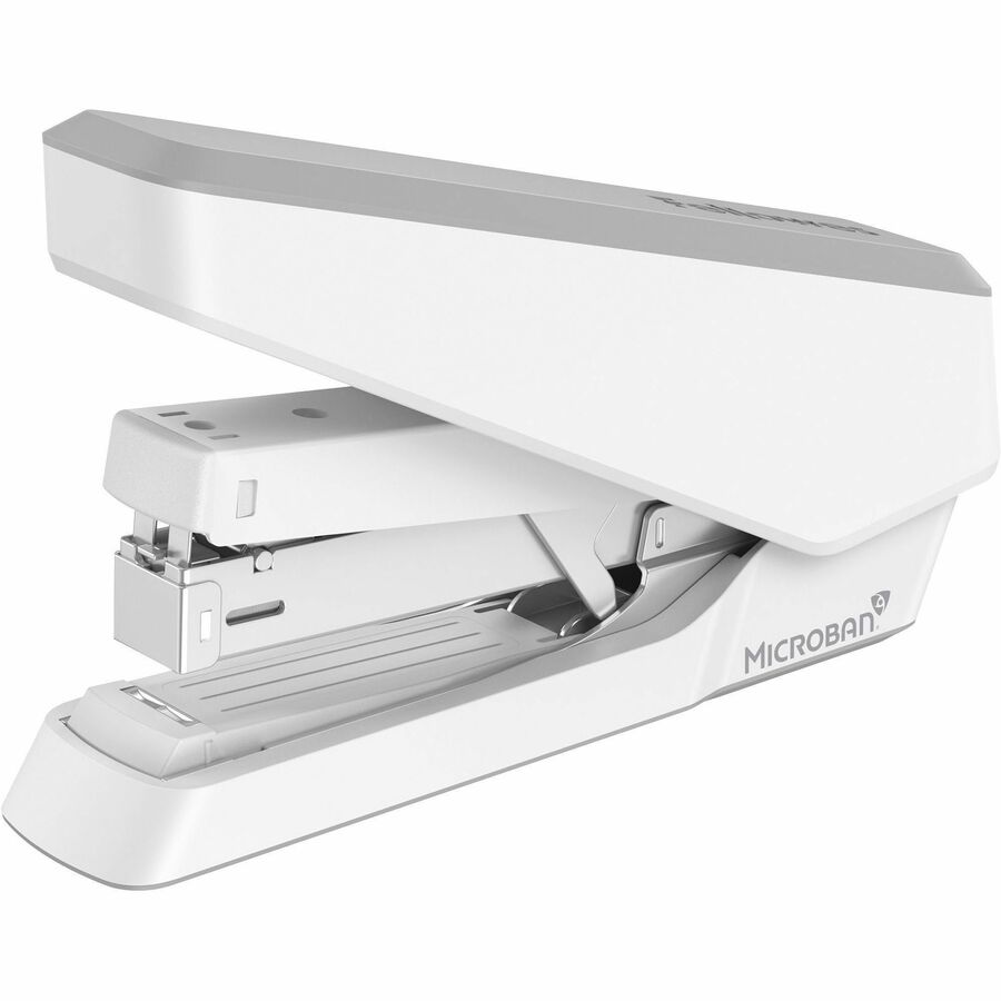 Fellowes EasyPress Full Strip Stapler - 40 Sheets Capacity - 210 Staple Capacity - Full Strip - 1/4" Staple Size - White