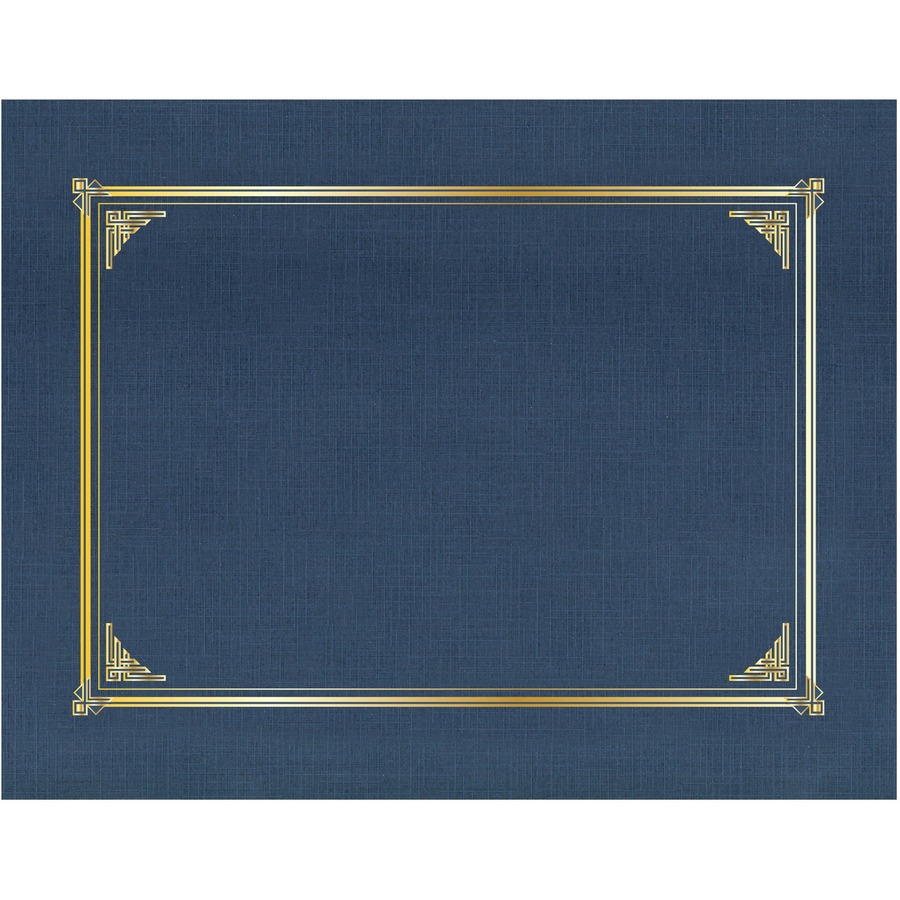 Geographics Classic Letter Recycled Presentation Cover - 8 1/2" x 11" - Card Stock, Linen - Navy Blue - 25 / Box