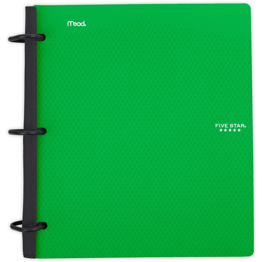 Mead Five Star Flex Hybrid NoteBinder - 1" Binder Capacity - 200 Sheet Capacity - 2 Pocket(s) - 5 Divider(s) - Plastic - Multi-colored - TechLock Ring, Durable, Foldable - 1 Each