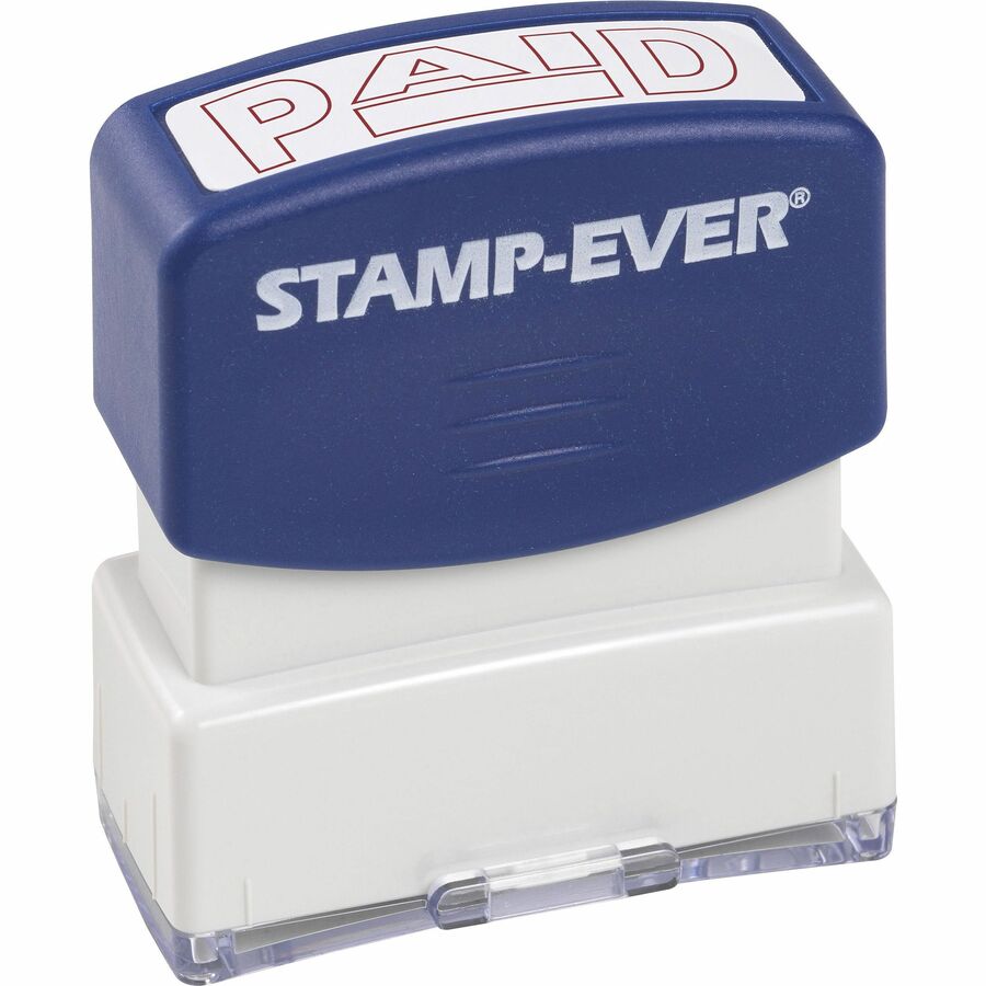 Trodat Pre-inked PAID Message Stamp - Message Stamp - "PAID" - 0.56" Impression Width x 1.69" Impression Length - Red - 1 Each