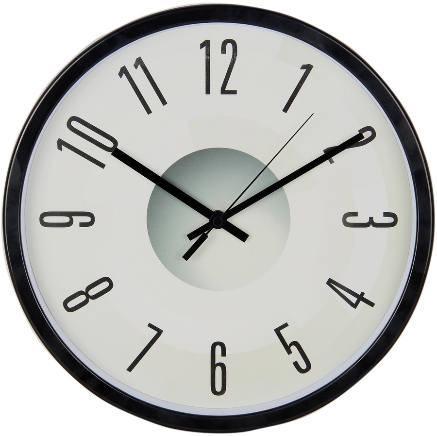 Victory Light Heavy-duty Silent Wall Clock - Black/Plastic Case, Gray