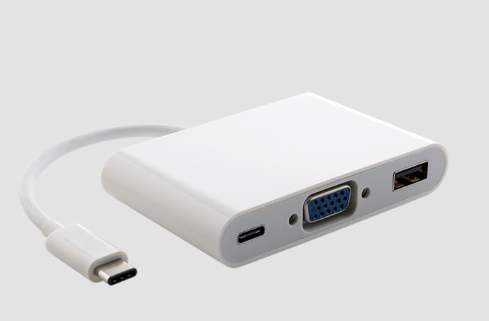 Astrotek Thunderbolt USB 3.1 Type C (USB-C) to VGA   USB   Card Reader Video Adapter Converter Male to Female for Apple Macbook Chromebook Pixel White