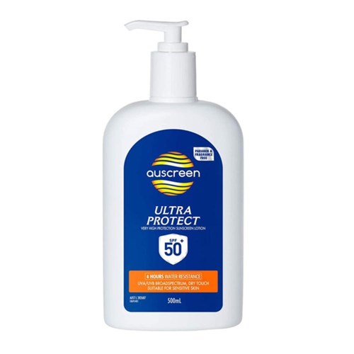 Auscreen Ultra Protect SPF 50  Sunscreen 500ml Pump Bottle