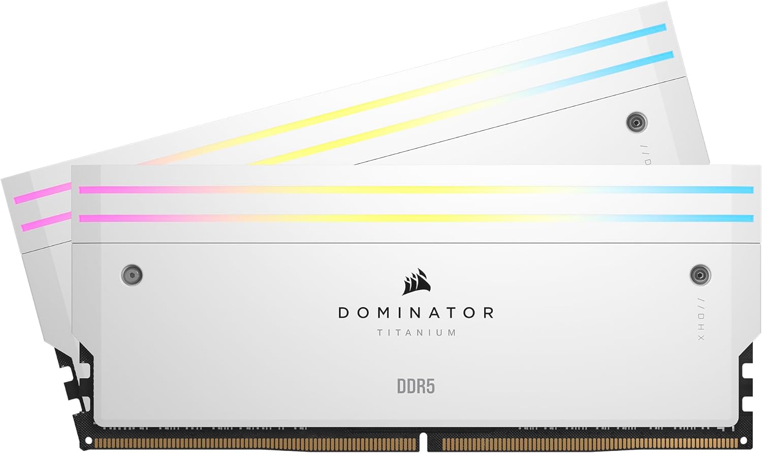 Corsair DOMINATOR TITANIUM RGB 96GB (2x48GB) DDR5 DRAM 6600MT/s CL32 Intel XMP Memory Kit  WHITE