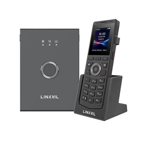 Fanvil Linkvil W710P DECT Phone System consisting of a base (W710D) and a handset (W610D), 2.0' 240320 color screen, HD voice