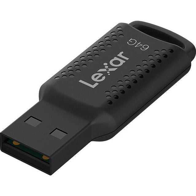 Lexar V400 64GB JumpDrive USB3.0 Flash Drive, up to 100MB/s read Black,Securely protect files with Lexar DataShield. 256-bit AES encryption for added