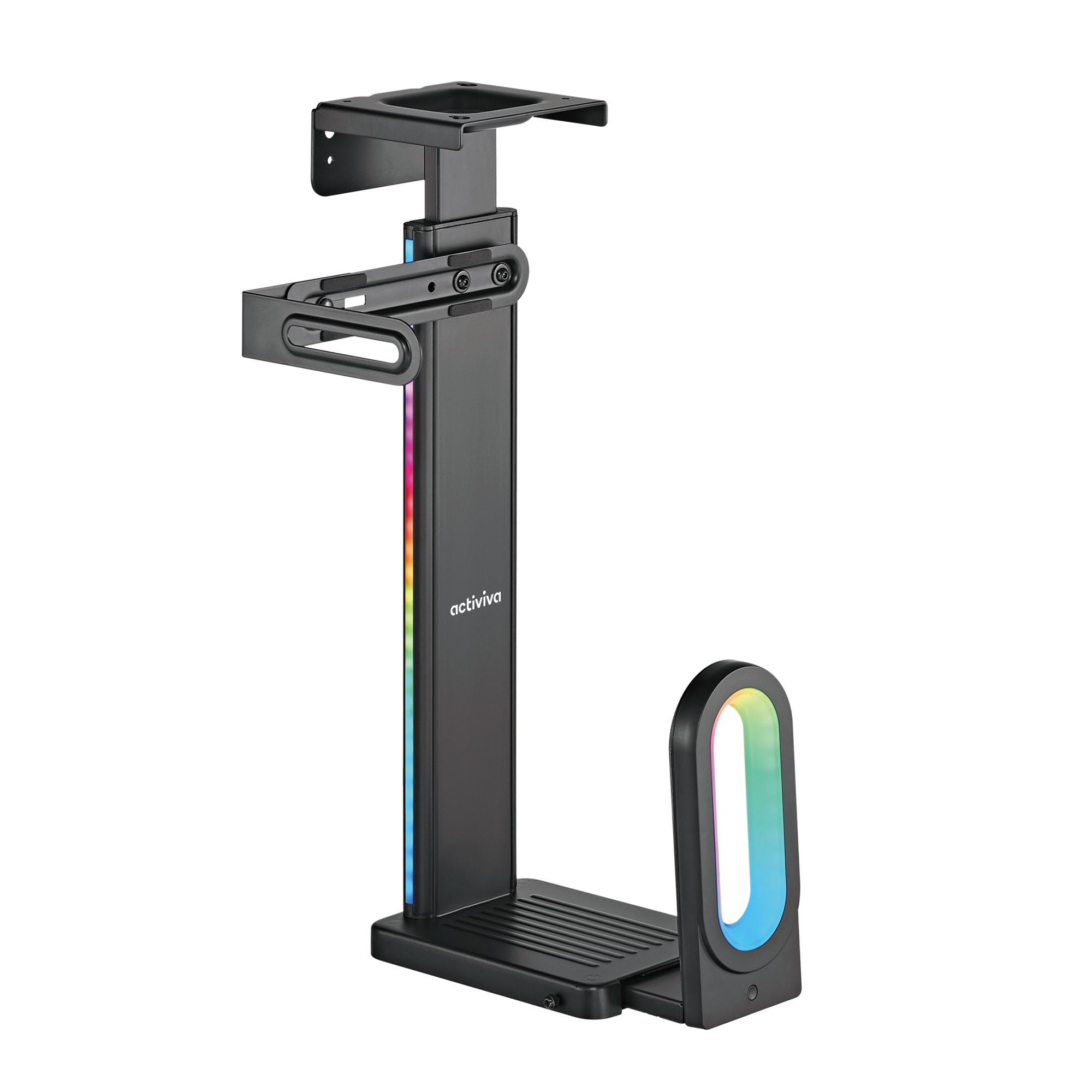 mbeat activiva RGB Ultra-Wide Adjustable Wall & Under-Desk Gaming PC Mount Heavy-Duty Weight Capacity 20kg