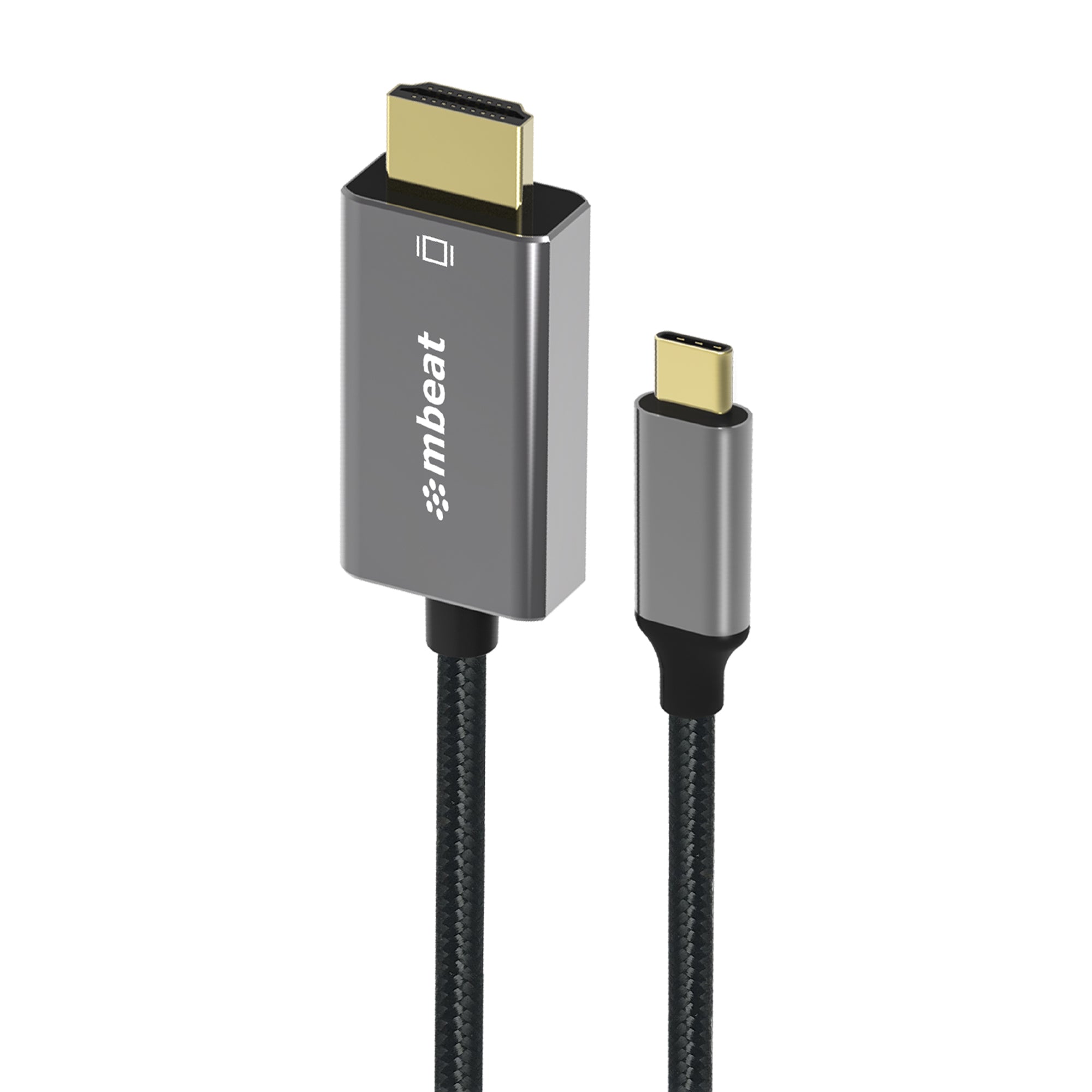mbeat Tough Link 1.8m 4K USB-C to HDMI Cable - Extend USB-C Laptop, Tablet or Smartphone Video to HDMI Monitor, Projector, HDTV, 4K@60Hz(38402160)