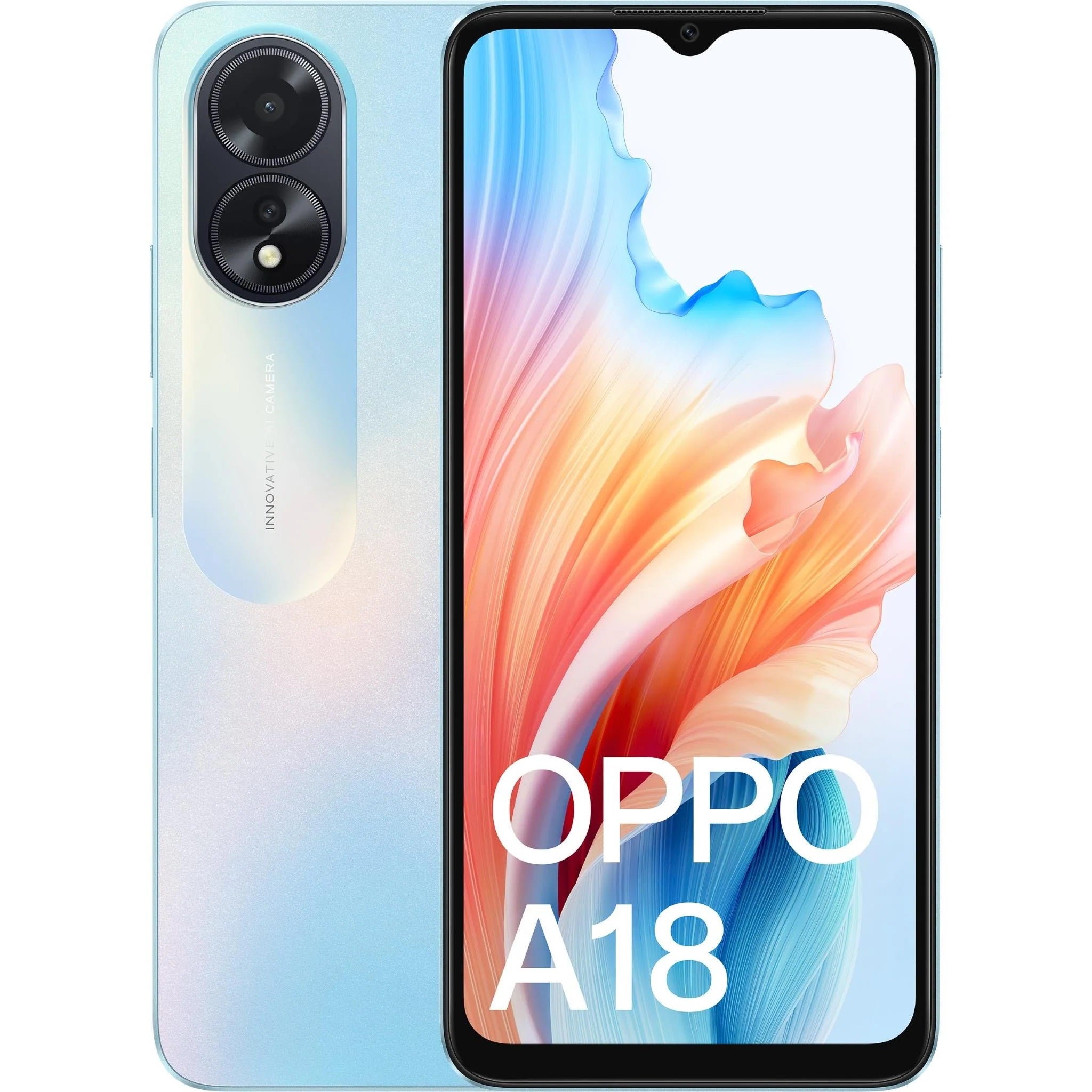 OPPO A18 4G 128GB - Glowing Blue (CPH2591AU Blue)*AU STOCK*, 6.56', HD , 90Hz, 4GB/128GB, 8MP/5MP, Dual SIM, 5000mAh, 2 Years Warranty