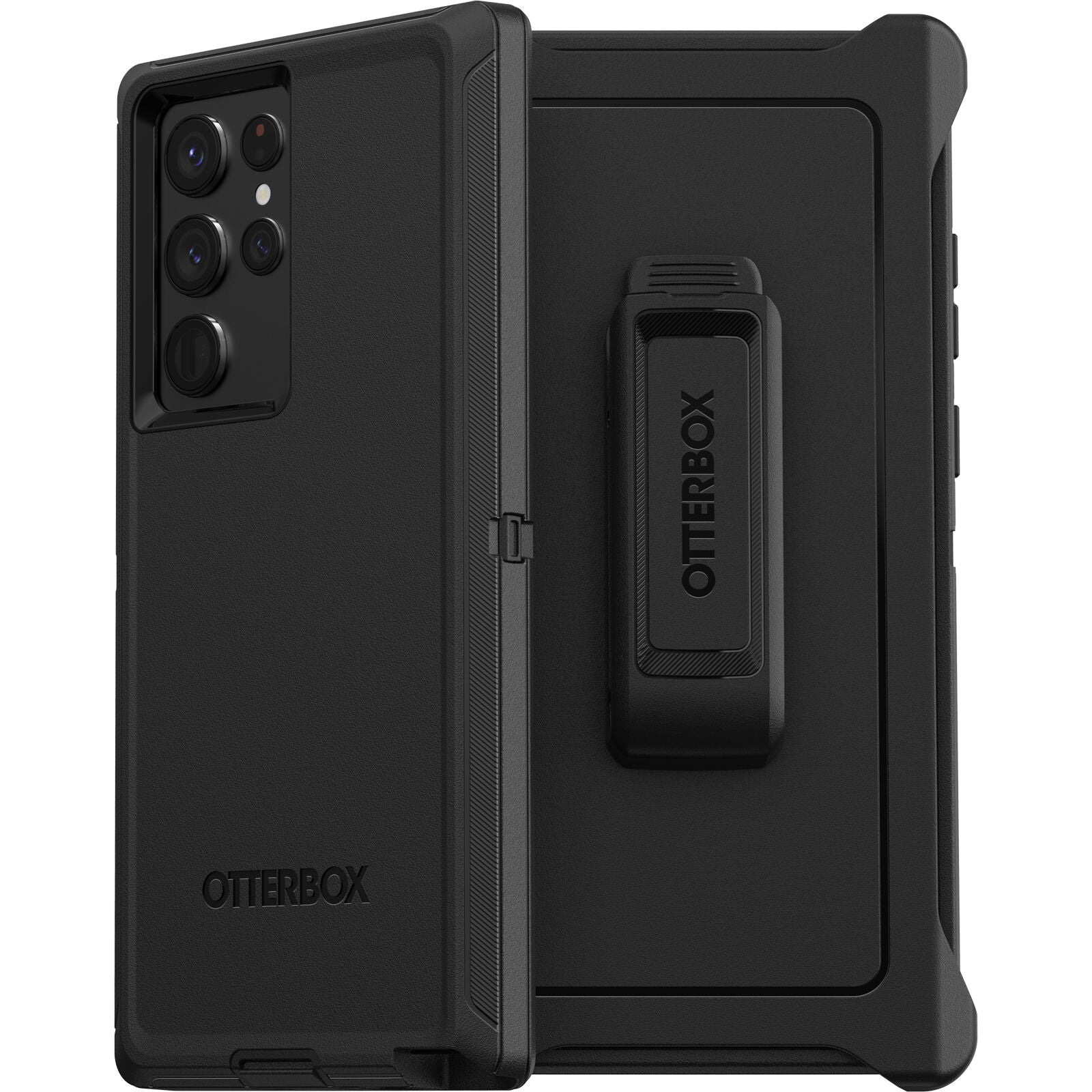 OtterBox Defender Samsung Galaxy S22 5G (6.1') Case Black - (77-86358), DROP  4X Military Standard, Multi-Layer, Included Holster, Raised Edges,Ru