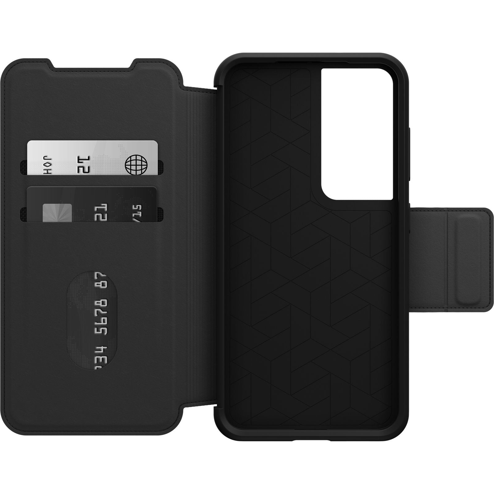 OtterBox Strada Samsung Galaxy S23 5G (6.1') Case Black - (77-91181), DROP  3X Military Standard, Leather Folio Cover, Card Holder, 7 Years Warranty