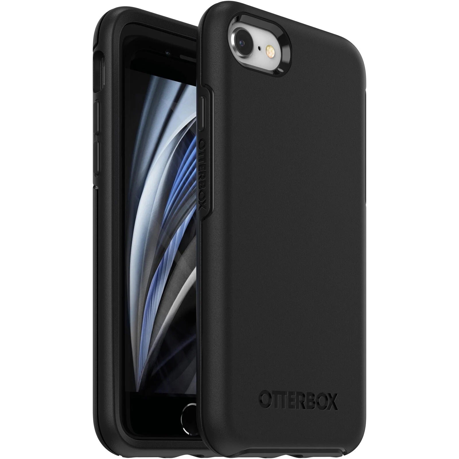 OtterBox Symmetry Apple iPhone SE (3rd & 2nd Gen) and iPhone 8/7 Case Black - (77-56669), DROP  3X Military Standard, Raised Edges, 7 Years Warranty