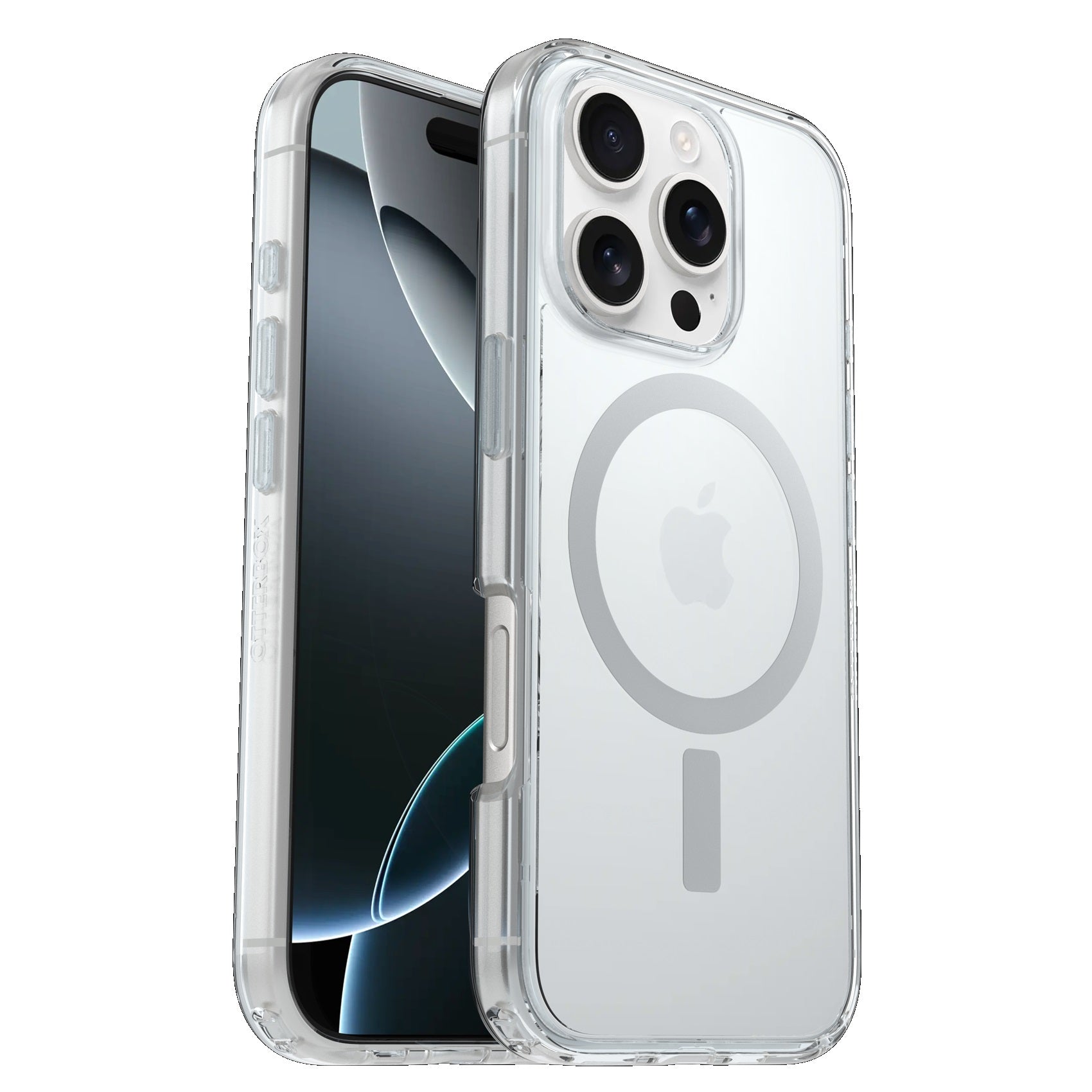 OtterBox Symmetry Clear MagSafe Apple iPhone 16 Pro (6.3') Case Clear - (77-96393), Antimicrobial, DROP  3X Military Standard, 7 Years Warranty