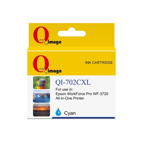 Q-Image Compatible Epson 702XL Dye Ink Cartridge High Yield Cyan