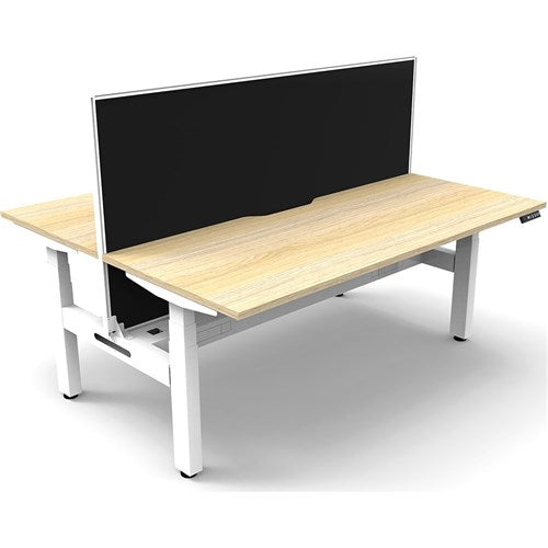 Rapidline Boost  Back To Back Workstation Screen Cable Tray 2 Person 1800mmW Oak/White
