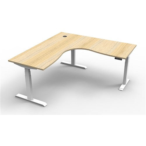Rapidline Boost  Corner Workstation 1500/1500W x 750D x 1270mmH Oak / White