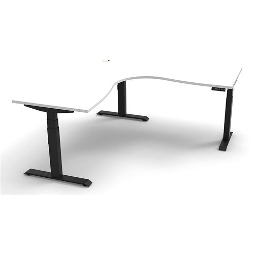 Rapidline Boost  Corner Workstation 1800/1800W x 750D x 1270mmH White / Black