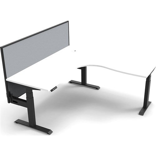 Rapidline Boost  Corner Workstation   Screen 1800/1800mmW White/Black