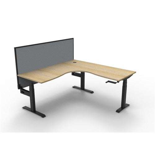 Rapidline Boost Manual Height Corner Workstation   Screen 1800/1800Wx750Dx705-1155mmH