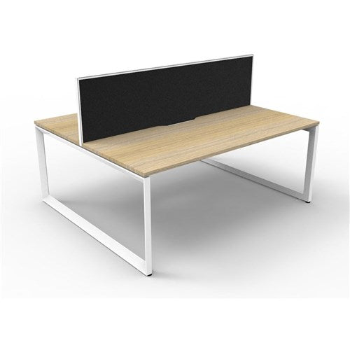 Rapidline Deluxe Infinity Desk Loop Leg Double Sided   Screen 2 Person 1200mmW Oak/White