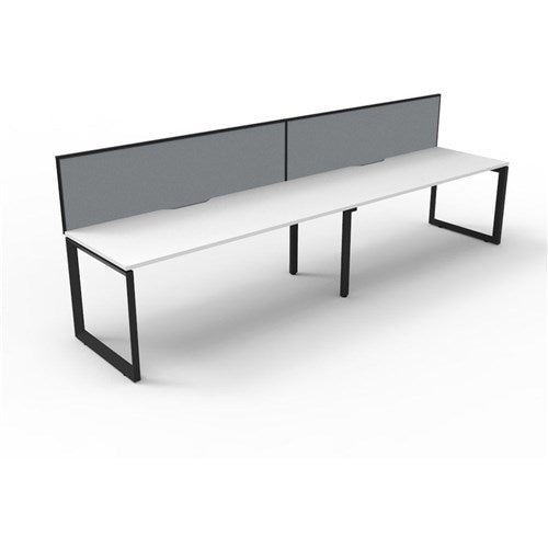 Rapidline Deluxe Infinity Desk Loop Leg Single Sided   Screen 2 Person 3600mmW White/Black