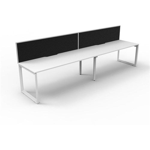 Rapidline Deluxe Infinity Desk Loop Leg Single Sided   Screen 2 Person 3600mmW White/White