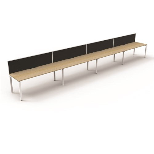 Rapidline Deluxe Infinity Desk Profile Leg One Sided   Screen 4 Person 7200mmW Oak/White