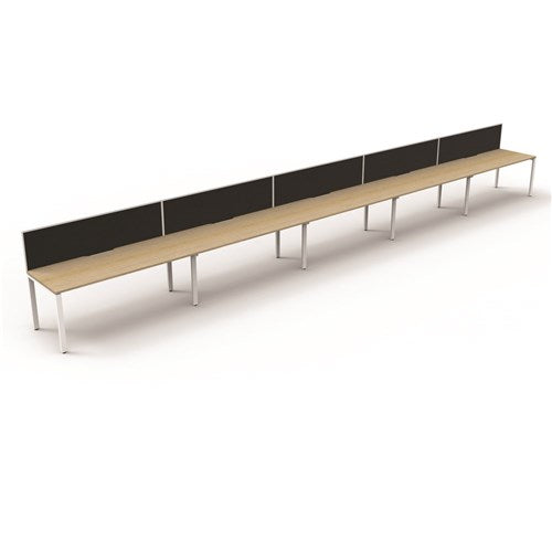 Rapidline Deluxe Infinity Desk Profile Leg One Sided   Screen 5 Person 6000mmW Oak/White