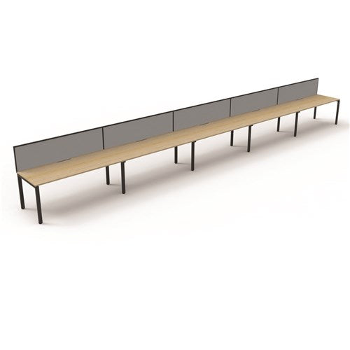 Rapidline Deluxe Infinity Desk Profile Leg One Sided   Screen 5 Person 7500mmW Oak/Black