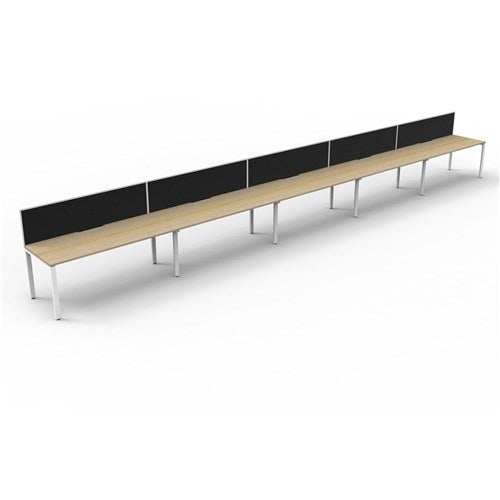 Rapidline Deluxe Infinity Desk Profile Leg One Sided   Screen 5 Person 7500mmW Oak/White