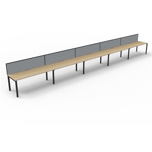 Rapidline Deluxe Infinity Desk Profile Leg One Sided   Screen 5 Person 9000mmW Oak/Black