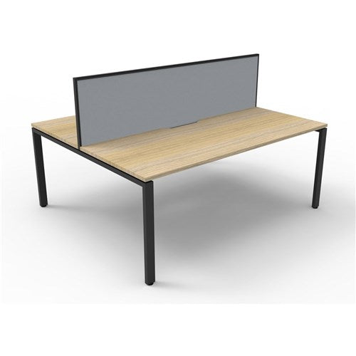 Rapidline Deluxe Infinity Desk Profile Leg Two Sided   Screen 2 Person 1500mmW Oak/Black