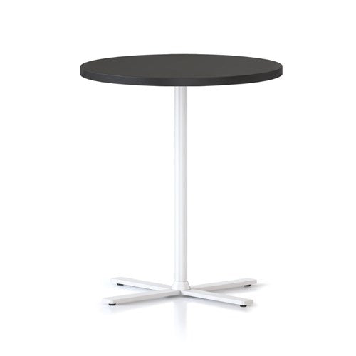 Rapidline Kolo Round Side Table 500D x 587mmH Black Top White Base