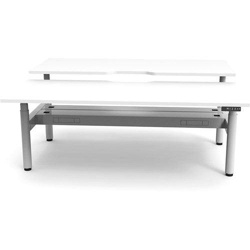 Rapidline Halo  Back to Back Workstation   Cable Tray 2 Person 1800mmW White/White