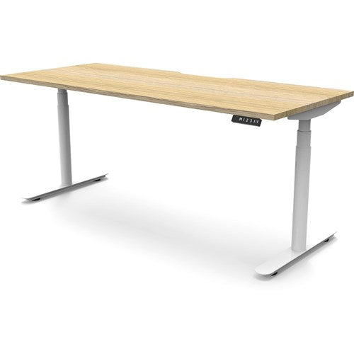 Rapidline Halo  Single Sided Workstation 1200W x 750D x 1270mmH Oak/White