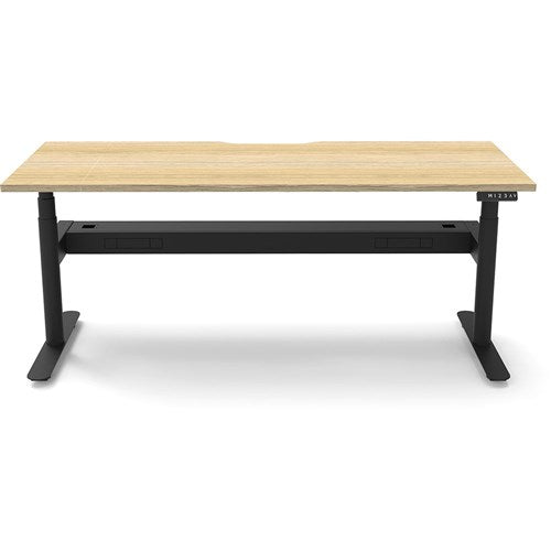 Rapidline Halo  Single Sided Workstation   Cable Tray 1500W x 750D x 1270mmH Oak/Black