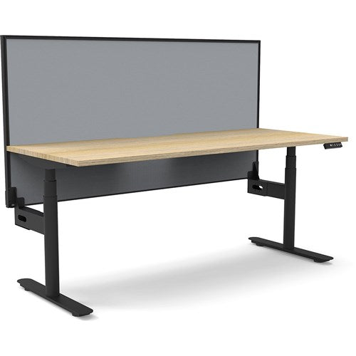 Rapidline Halo  Single Sided Workstation   Screen 1500W x 750D x 1330mmH Oak/Black