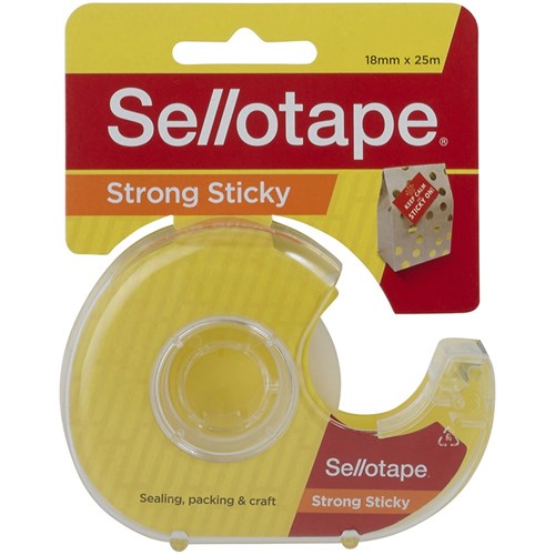 Sellotape Sticky Tape 18mmx25m In Dispenser Clear PACK8