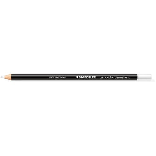 Staedtler 108 Lumocolor Glasochrom Permanent Pencil White BOX12