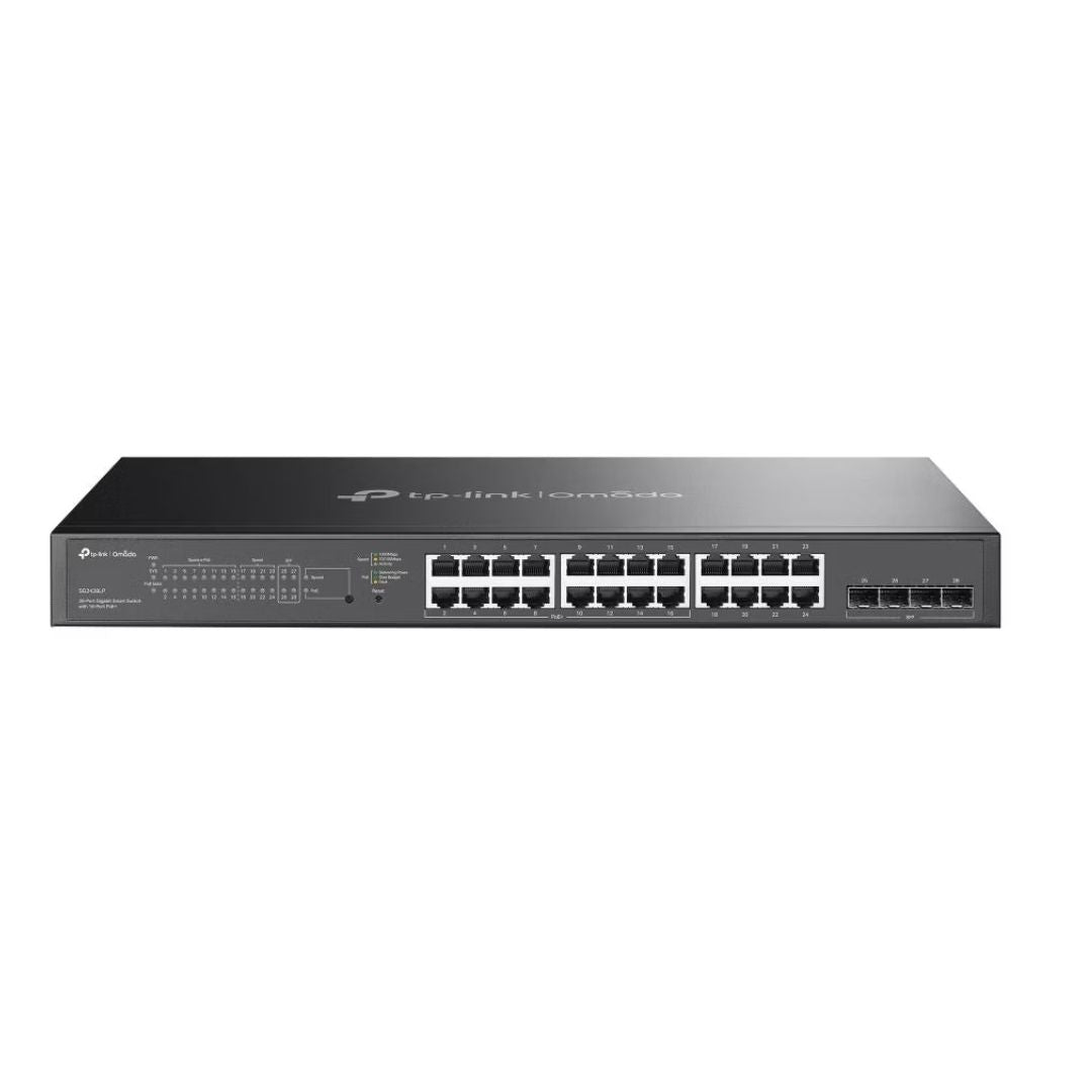 TP-Link SG2428LP Omada 28-Port Gigabit Smart Switch with 16-Port PoE , 16 Gigabit 802.3af/at PoE  ports, 8 Gigabit non-PoE RJ45 ports and 4 Gigabit