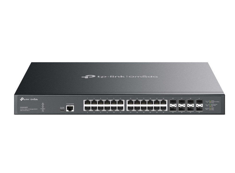 TP-Link SX3832MPP Omada 32-Port 10GE L2  Managed Switch with 24-Port PoE  