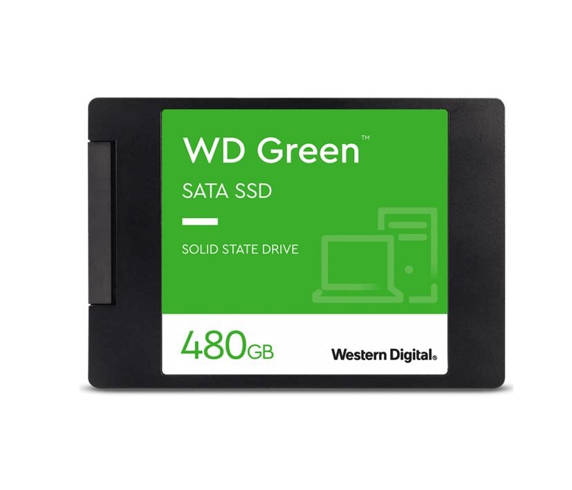 Western Digital WD Green 480GB 2.5' SATA SSD 545R/430W MB/s 80TBW 3D NAND 7mm 3 Years Warranty (LS) replacement WDS480G5G0A