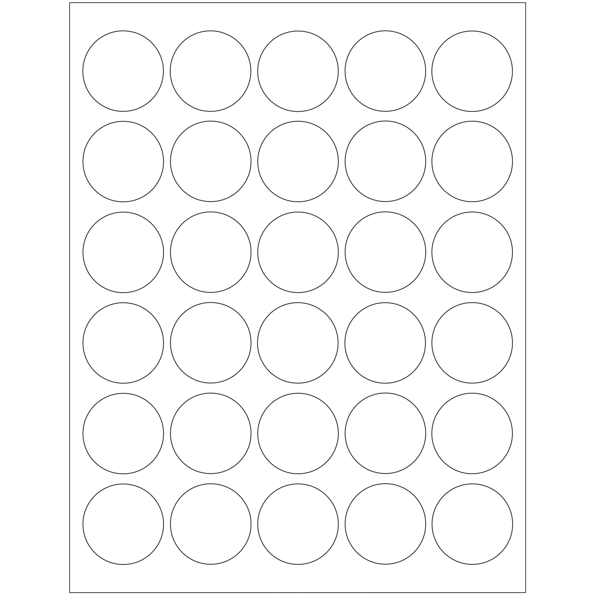 1 1/2" Glossy White Circle Laser Labels (LL301) Case Of 3000