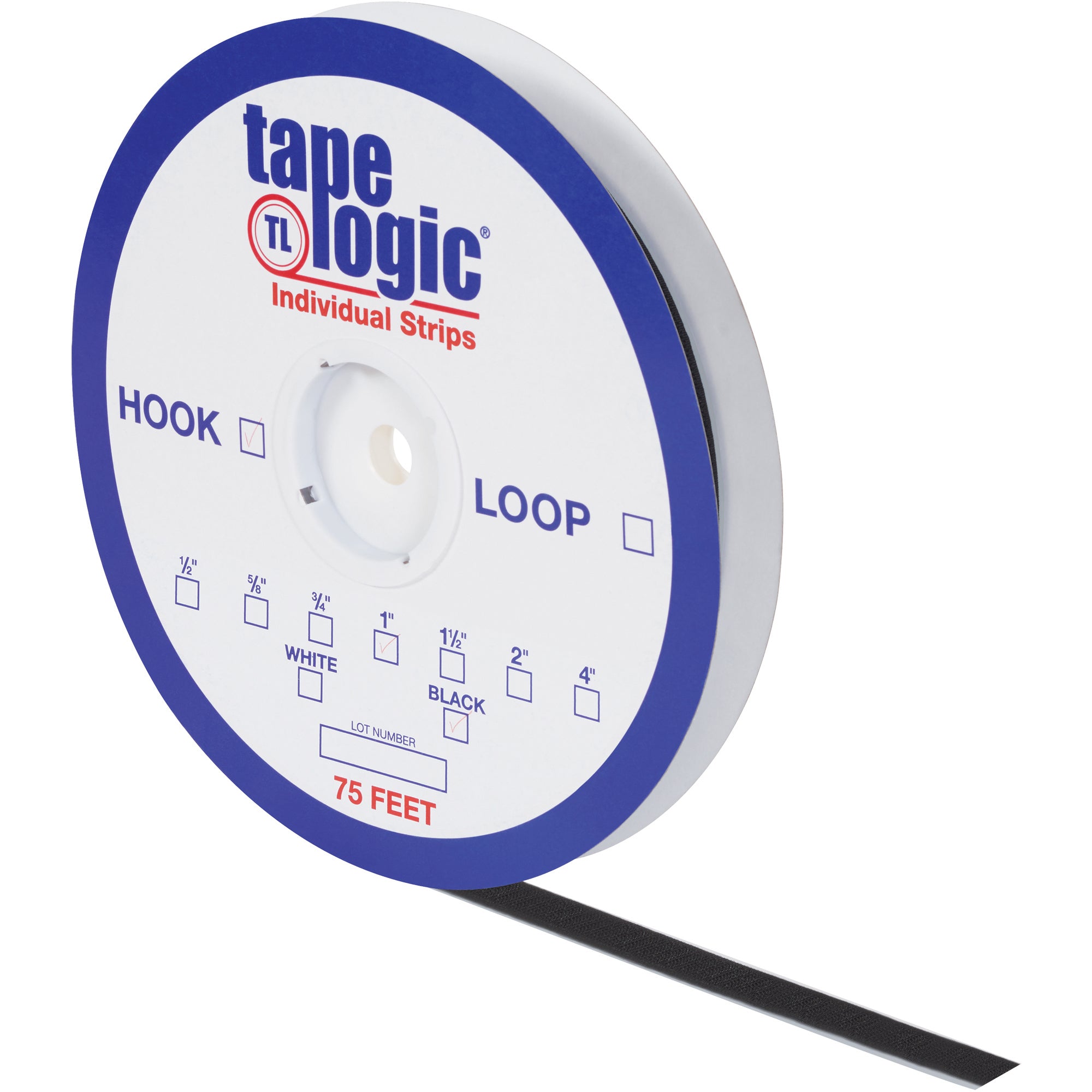 1 1/2" x 75' Black Loop Tape Logic Individual Tape Strips (HLT118) Each