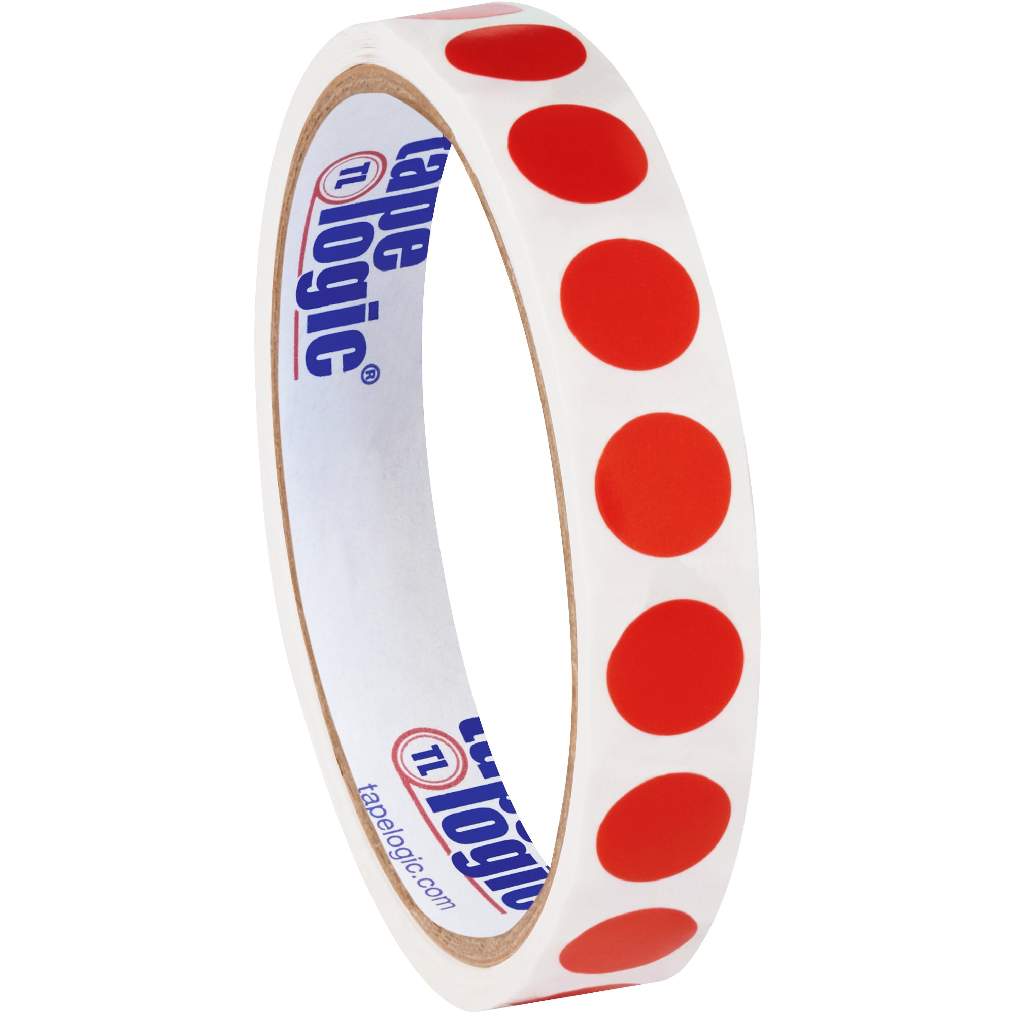 1/2" Red Inventory Circle Labels (DL690A) Roll Of 500