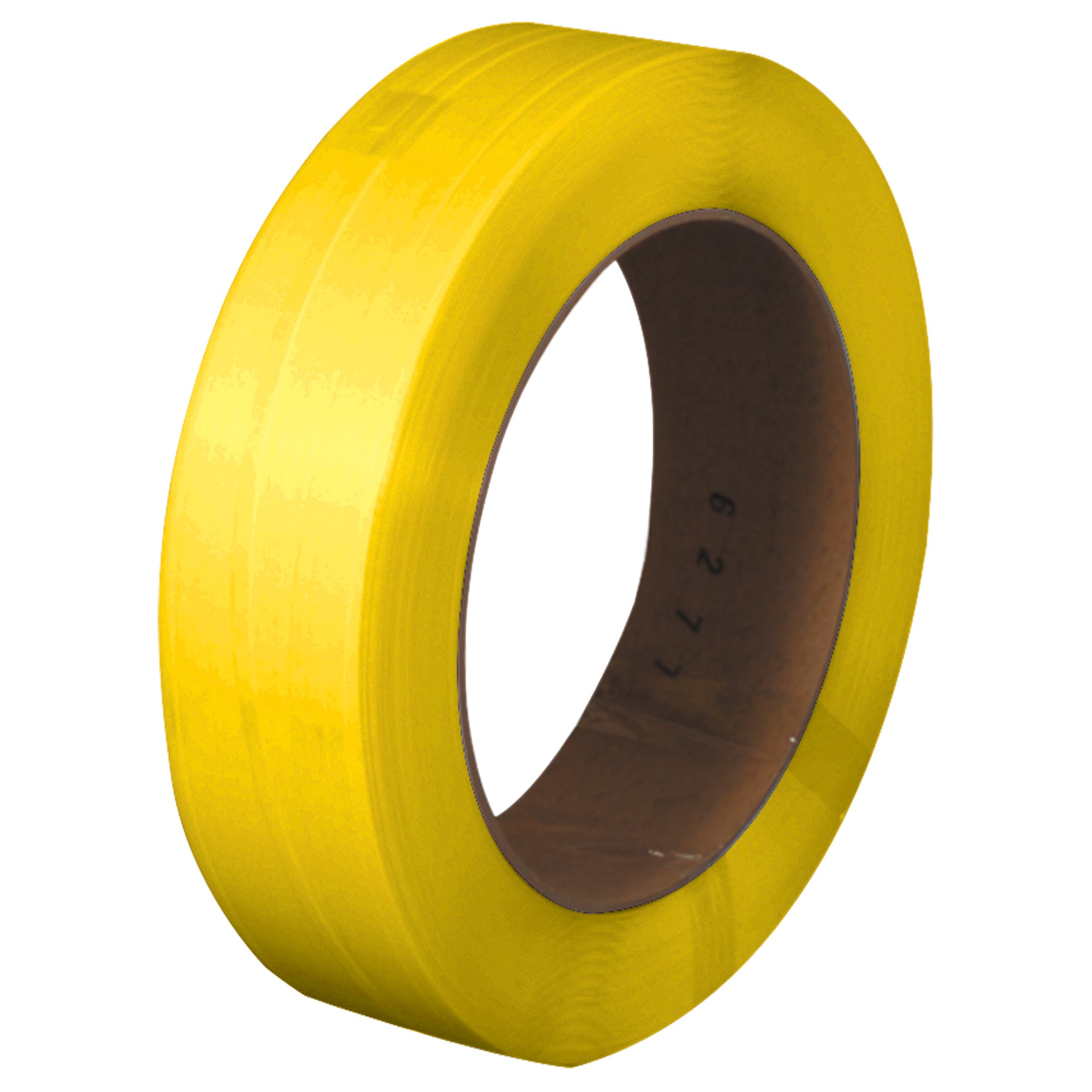 1/2" x .031 x  7200' Yellow 16 x 6" Core Hand Grade Polypropylene Strapping - Embossed (PS1232) Coil   Of 1