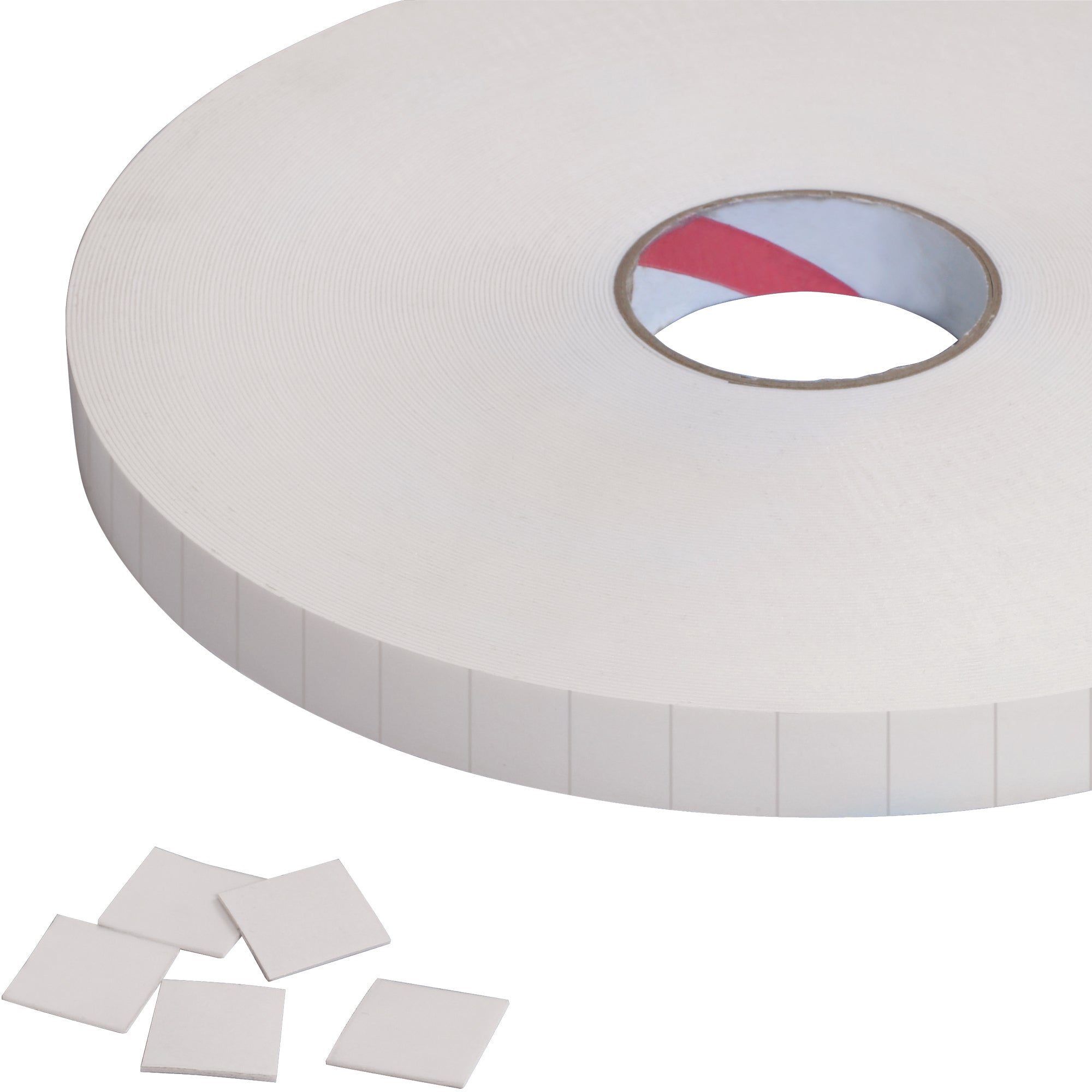 1/2 X 1/2" TAPE LOGIC 1/32"Removable Double Sided Foam Squares (T95227) Roll Of 1296