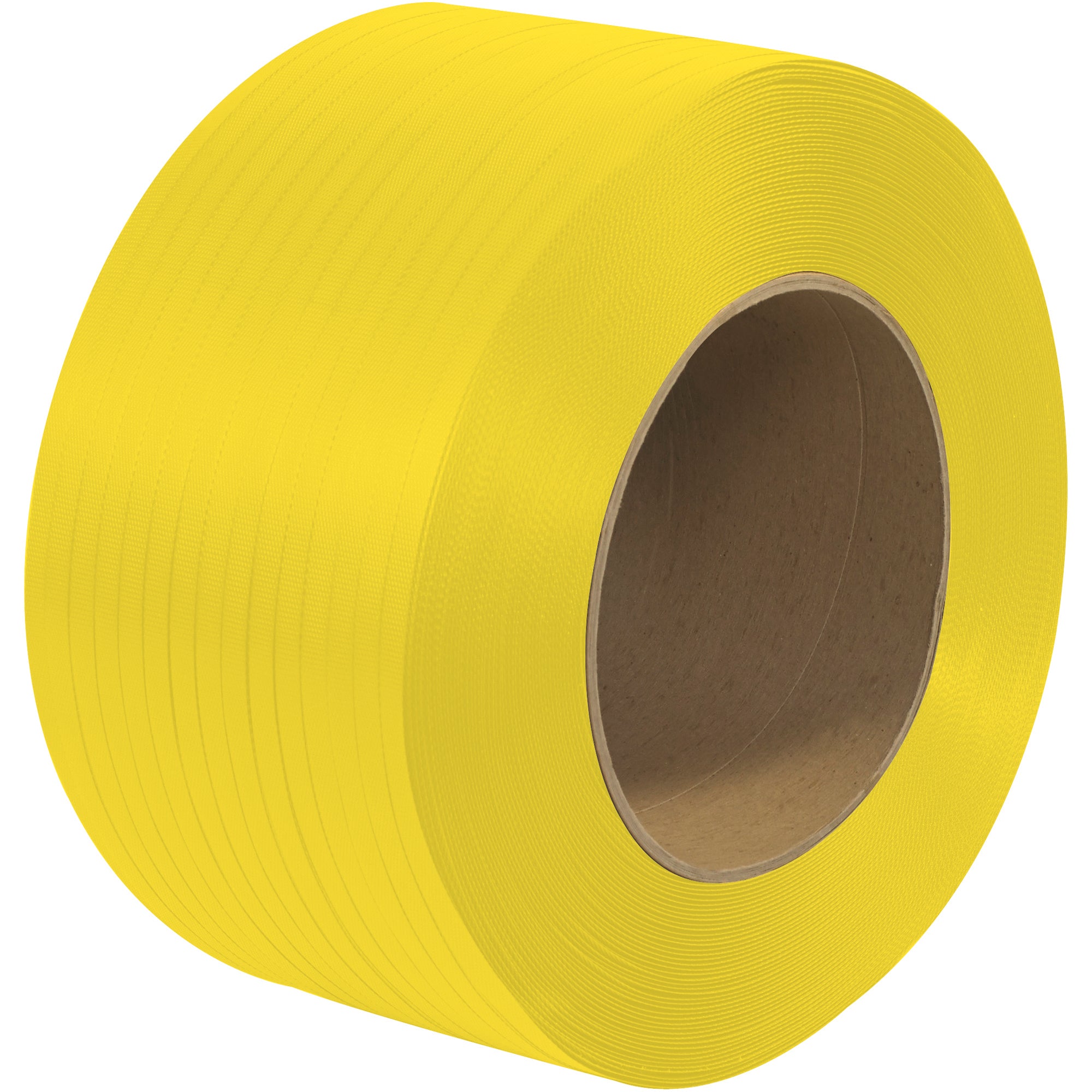 1/2" x 9000' - 9 x 8" Core Machine Grade Polypropylene Strapping - Embossed (PS3218) Coil   Of 1