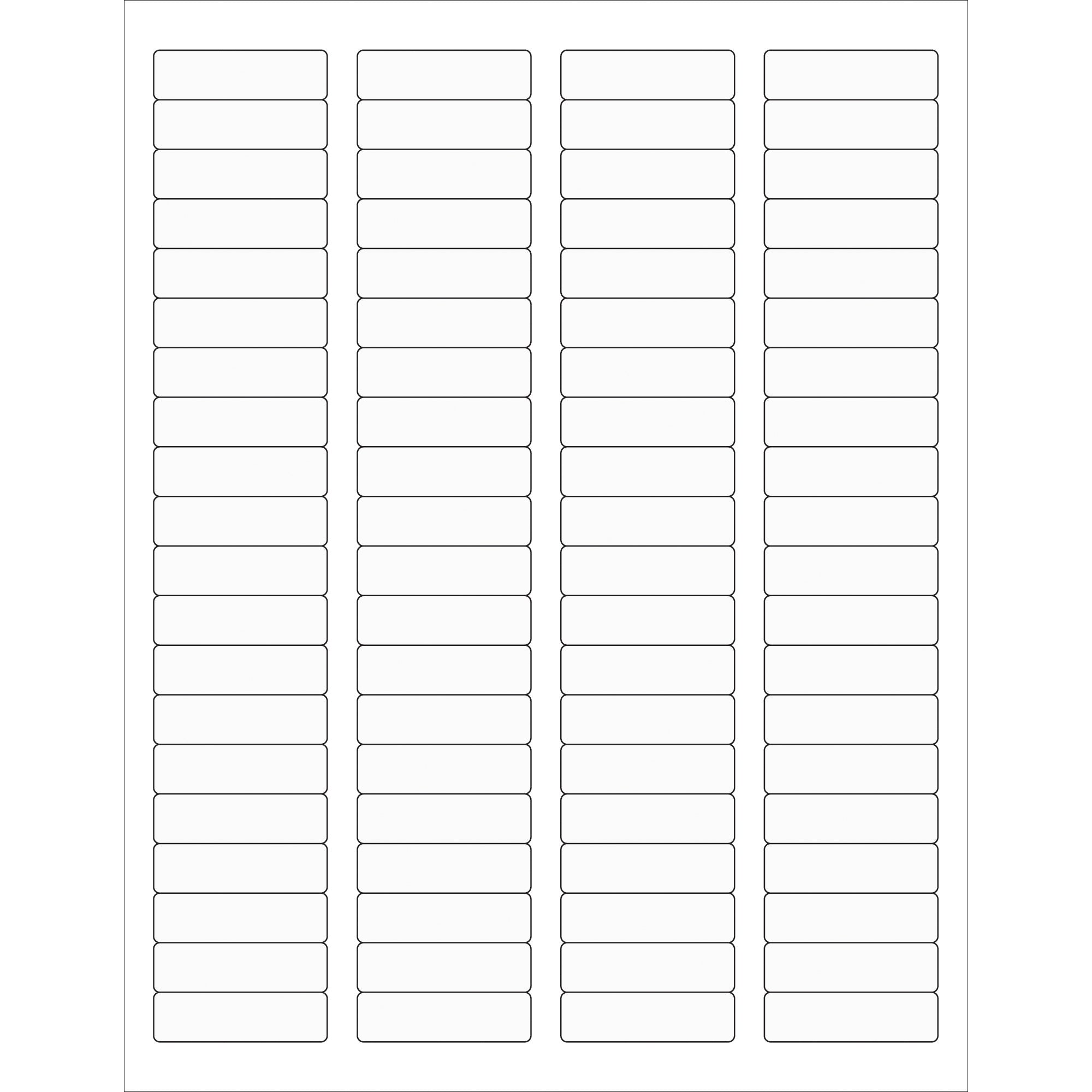 1 3/4 x 1/2" Clear Rectangle Laser Labels (LL220CL) Case Of 8000