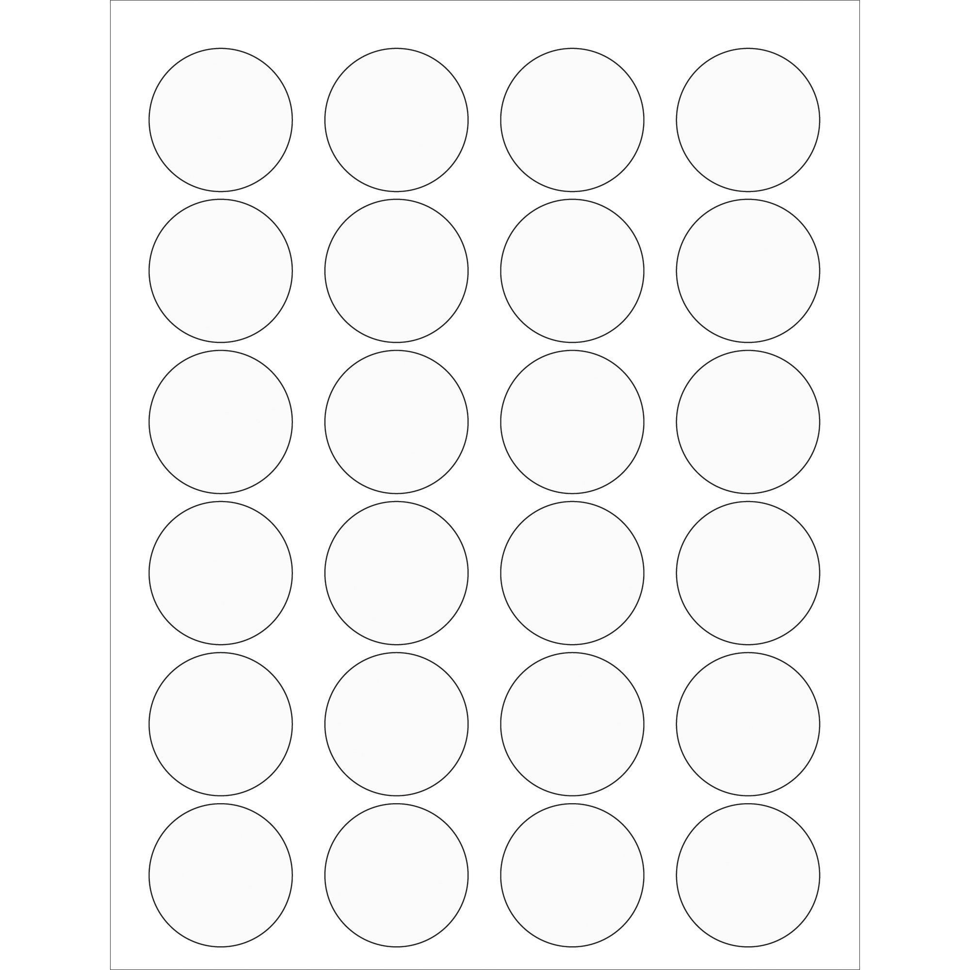 1 5/8" Clear Circle Laser Labels (LL231CL) Case Of 2400